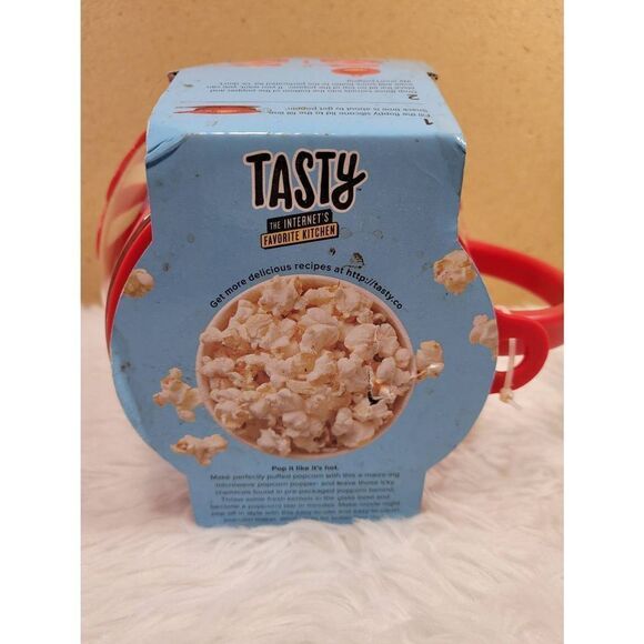 Tasty Red Microwave Popcorn Popper- NEW - Picture 3 of 5